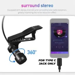 rectitude USB Type C Microphone Mic Audio Mini Clip on Condenser Microphone Mic Microphone image 5