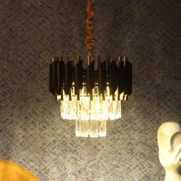 Torrica Black and Gold Iron CHANDELIERS by Eliante by Jainsons Lights-picture-4