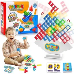 Tetra Balance Tower Game 48 PCS, Team Stack Attack Game For Kids-11