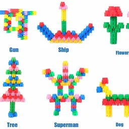 oddeven 200 Pcs Smart Activity Fun and Learning Hexagonal Blocks for Kids- Smart Activity Toys Building Blocks Up To 3+ Years Kids image 3