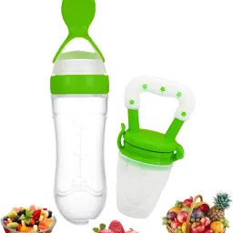 Presents Baby safe Silicone squeeze Fresh Food Feeder Bottle and Nibbler Teether and Feeder-13