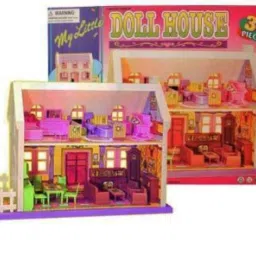 34 Pieces Beautiful Doll House Set for Girls-image-49
