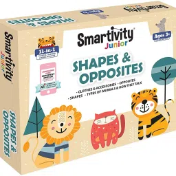 Junior Shapes & Opposites Pre-School STEAM Learning Educational Toy Art & Craft Play 11 in 1 Activity Kit 2-5 yrs Toddler Baby Augmented Reality Colouring Free APP Interactive Flash Cards-picture-3