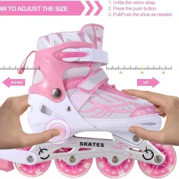 sms enterprise Adjustable Front Light up In-line Skates In-line Skates - Size 3-6 UK image 4