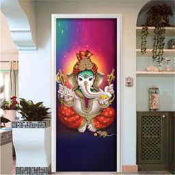 76.2 cm God Ganesh door sticker for door Self Adhesive Sticker-image-41