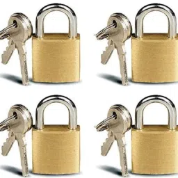 4 Pack Mini Locks with Keys for Luggage, Backpacks, Copper Tiny Padlocks (25mm) Lock-picture-1