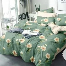 sgj Cotton Double Flat 300 TC Floral Bedsheet-picture-20