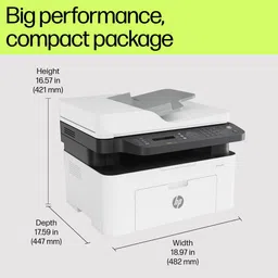 HP Laser MFP 1188FNW Multi Function Wi-Fi Monochrome Laser Printer with 2-Line LCD Display (4 LED Indicator Lights, White) image 4