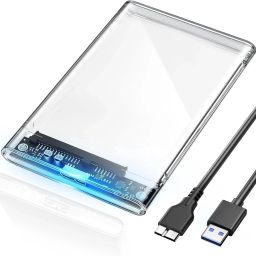 OG X NEXSA SATA to USB 3.0 External Hard Drive Enclosure HDD/SSD, Transparent Hard Disk Box 2.5 inch Hard Drive Enclosure-1