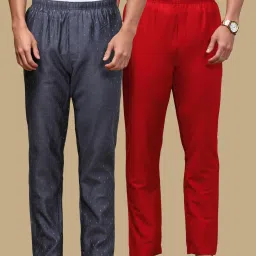 Pack of 2 Mens Ethnic Motif Viscoseblend Pyjama with adjustable waistband and Side Pockets Men Pyjama-image-50