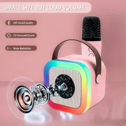 GUGGU 10W Bluetooth Speaker Wireless Karaoke Mic Speaker with RGB Light speakersRT170 10 W Bluetooth Party Speaker image 3
