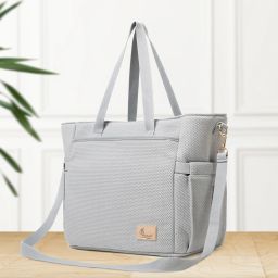 Caramello Tote Multipurpose Diaper Bag with Insulated Pocket & Spacious Storage Baby Travel Diaper Backpack For Moms-7