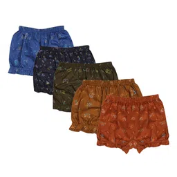 YELLOWDELIGHT Infant Girls Pack Of 5 Printed Mid-Rise Boy Shorts-43