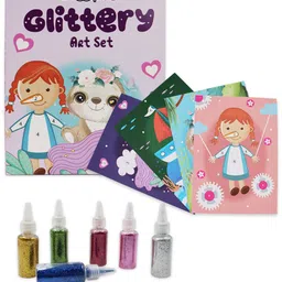 SCOOBIES  Kids Purple Printed Glittery Art Set Fantasy Theme-image-7