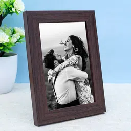 Golden Peacock Brown & Black Solid Table-Top Photo Frame-16