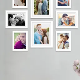 Art Street Set Of 8 White Solid Photo Frames-14