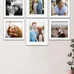 Art Street Set Of 6 White Solid Wooden Photo Frames-17