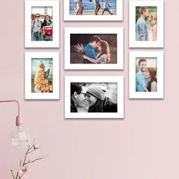 Art Street Set Of 7 White Solid Photo Frames-10