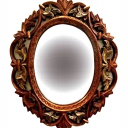 VAS collection home Brown Wooden Mirror Frame-36