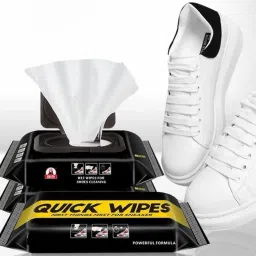 QinPin Instant Shoe Wipes, Dirt & stain cleaner Sports Shoe Cleaner (White) Sports, Leather, Canvas Shoe Cleaner-image-5
