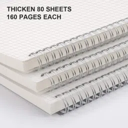 innaxa Graph Paper Notebook A5 Graph Grid Spiral Notebook A5 Notebook Graph 160 Pages image 2