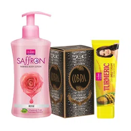 VI-JOHN Turmeric Cream 50gm Body Lotion Rose & Perfume 60ml-31