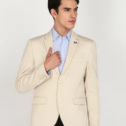Men Solid Single Breasted Casual Blazer-image-39