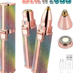 Portable 2 In 1 Blawless Painless Hair Remover epilator for Face, Lips, Nose Strips-image-94