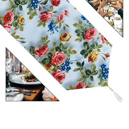 Kuber Industries Blue & Red Printed Table Runner image 2