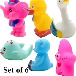 Cute Soft Rubber Float Squeeze Sound Baby Bath Toy-image-36