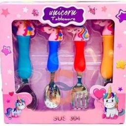 Peppa Pig & Unicorn Spoon Combo Set For Kids Steel Dessert Spoon, Tea Spoon, Soup Spoon-image-32