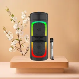 GUGGU Bluetooth Party Speaker With Karaoke Mic and RGB Lights,High Quality Woofer I449 40 W Bluetooth Laptop/Desktop Speaker-image-31
