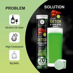 glowsik Liver Detox Effervescent with 400mg Milk Thistle | 10 Super Ayurvedic Herbs image 3