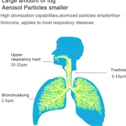 curecheck Portable Mesh Nebulizer Handheld, One Touch Operation, No Noise [RECHARGEABLE] Nebulizer image 5