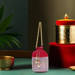 Women Pink Potli-image-33