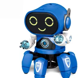 Crafts Bot Robot Octopus Shape Electric Robot Colorful Music Flashing Lights Dance Toy, Bot Robot Pioneer, Colorful Lights and Music, All Direction Movement for Kids Boys Girls-picture-0