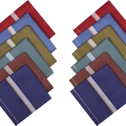 SUPERCOT Mens Hanky Dark Size 45Cmx45Cm 12 Pcs ["Multicolors"] Handkerchief-image-16