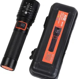 (ZOOMABLE METAL)5 Modes Flashlight, Super Bright Cree T6 LED Light A21 Torch-19