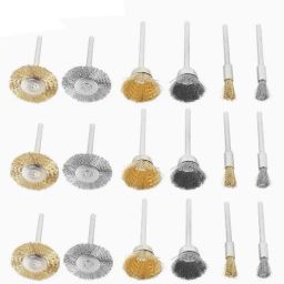 18 Pcs 3mm Brass Steel Wire Mini Polishing Brush Stainless Steel Pen Shape Brush Cylinder Brush-image-34