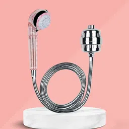 RiverSoft Handheld Shower with SF-15 Pro shower filter with 15 stage Shower system [Easy to disassemble] A new generation of filter showers, the shower head is detachable, easy to clean and not easy to block., [Negative Energy Ball and Stone Bead Filter] All natural bioactive stone beads purify the water. The yellow mineral stone beads can effectively balance the heavy metal content in the water, soften and purify the shower water, and maintain the water pH balance. Energy Balls and Mineral Stones effectively remove sweat, improve hair loss, dry scalp, remove itching and dandruff, make your skin and hair smoother and softer, and enjoy a relaxing spa experience in your own bathroom.-27