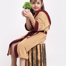 Creeva Solid Hooded Bath Robe image 2