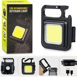 Small LED Flashlight 800 Lumens COB Rechargeable Keychain Flashlight 2 hrs Lantern Emergency Light-20