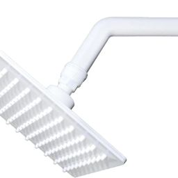 - 6X6 White PVC Shower with PVC 9" Inch Arm Complete Shower Set - 1 SET Fixed Mount-image-95