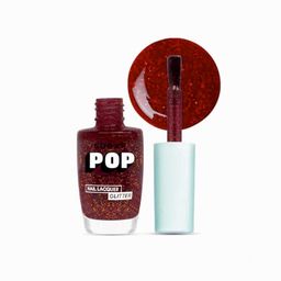 SUGAR POP Glitter Quick-Dry Chip-Resistant Nail Lacquer 10ml - Ruby Glaze 09-95