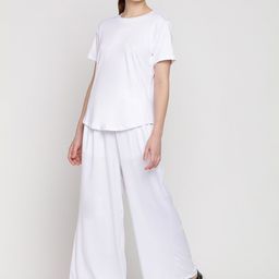 Wearjukebox Round Neck Lightweight Tshirt With Trousers-image-19