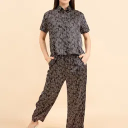 Sweet Dreams Black Printed Night suit-image-36