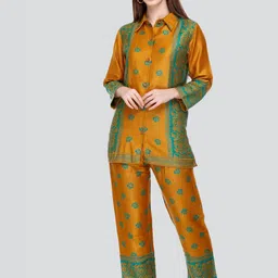 HOUSE OF KIRNA'S WITH LOGO OF HOK Ethnic Motifs Woven Design Acrylic Co-Ords-picture-8