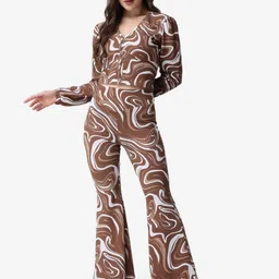 Popwings Printed Crop Top With Trouser-picture-19