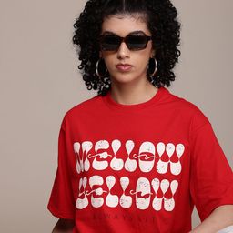 The Roadster Life Co. Printed Drop-Shoulder Sleeves Oversized T-shirt-image-39