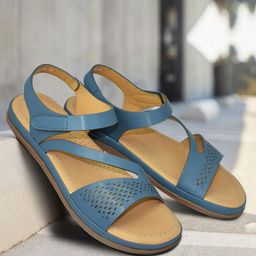 Ajanta Laser Cut Open Toe Flats-48